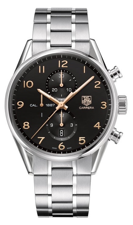 TAG Heuer CAR2014.BA0796 : Carrera Calibre 1887 43 Stainless Steel / Black / Bracelet
