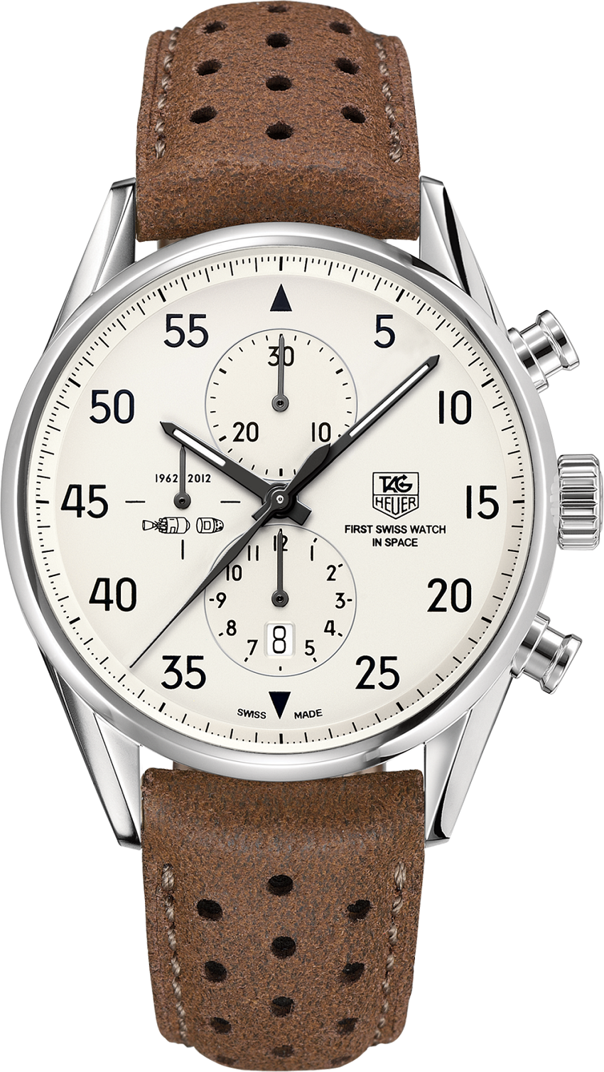 TAG Heuer CAR2015.FC6321 : Carrera Calibre 1887 43 Stainless Steel / Space X / Calf