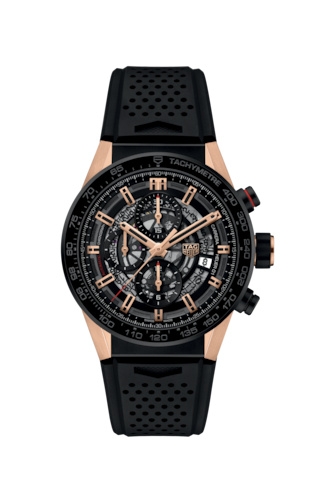TAG Heuer CAR205A.FT6087 : Carrera Calibre Heuer 01 43 Rose Gold / Skeleton / Rubber
