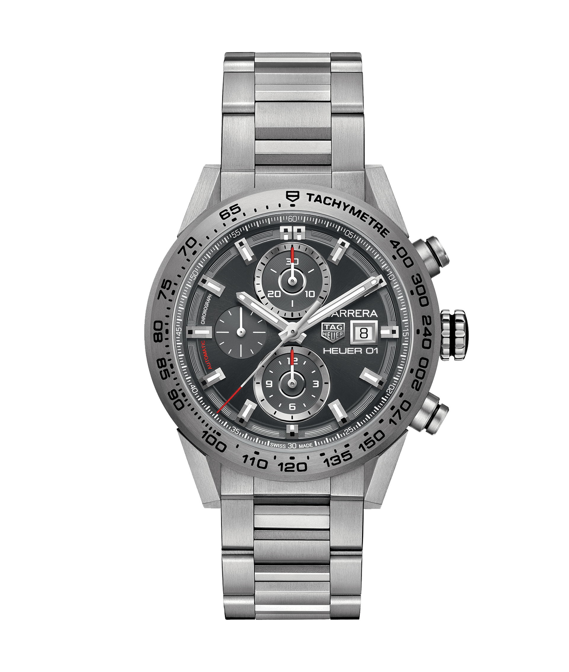 TAG Heuer CAR208Z.BF0719 : Carrera Calibre Heuer 01 43 Titanium / Grey / Bracelet