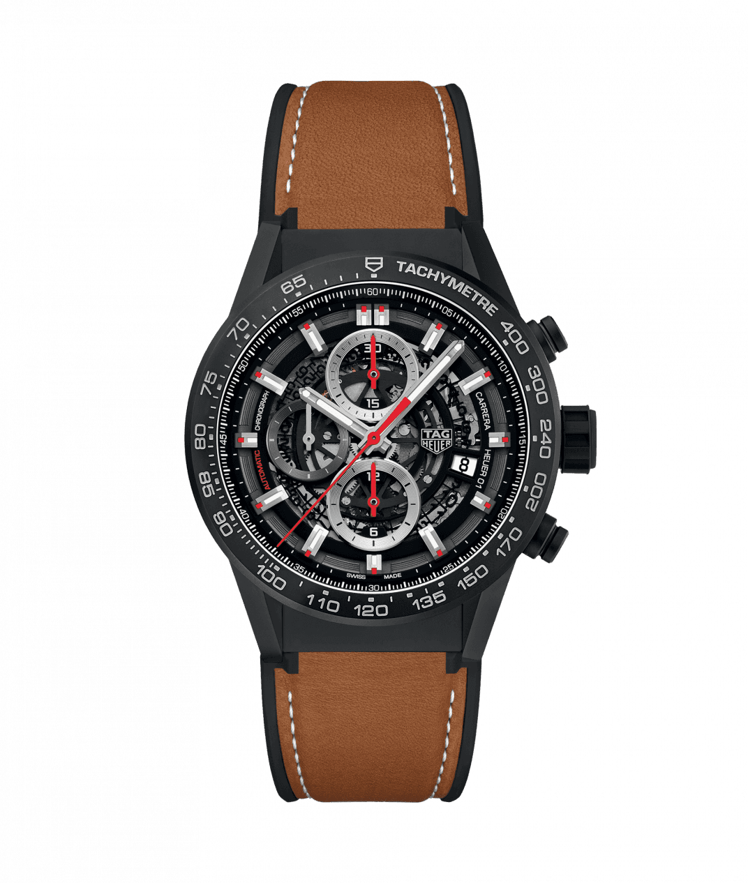 TAG Heuer CAR2090.FT6124 : Carrera Calibre Heuer 01 43 Black Ceramic / Stainless Steel / Rubber