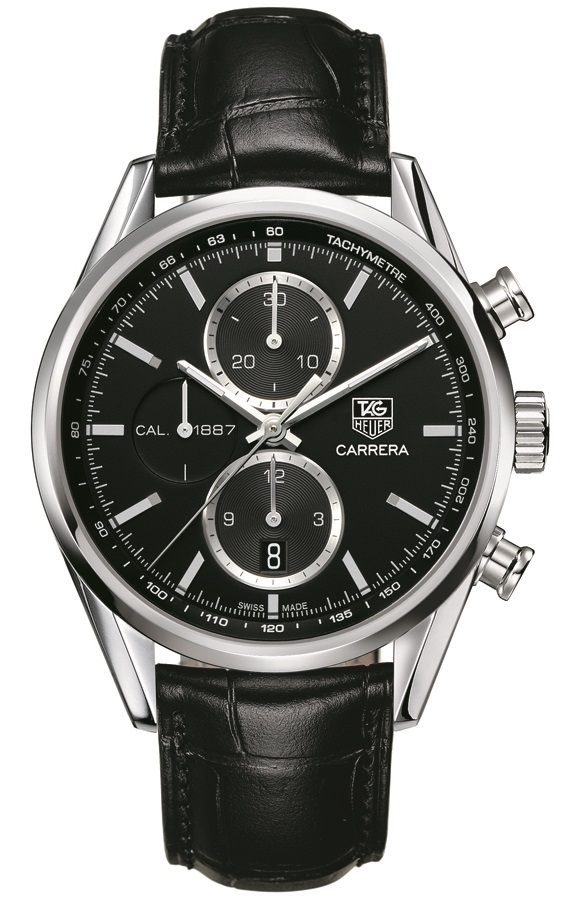 TAG Heuer CAR2110.FC6266 : Carrera Calibre 1887 41 Stainless Steel / Black / Alligator