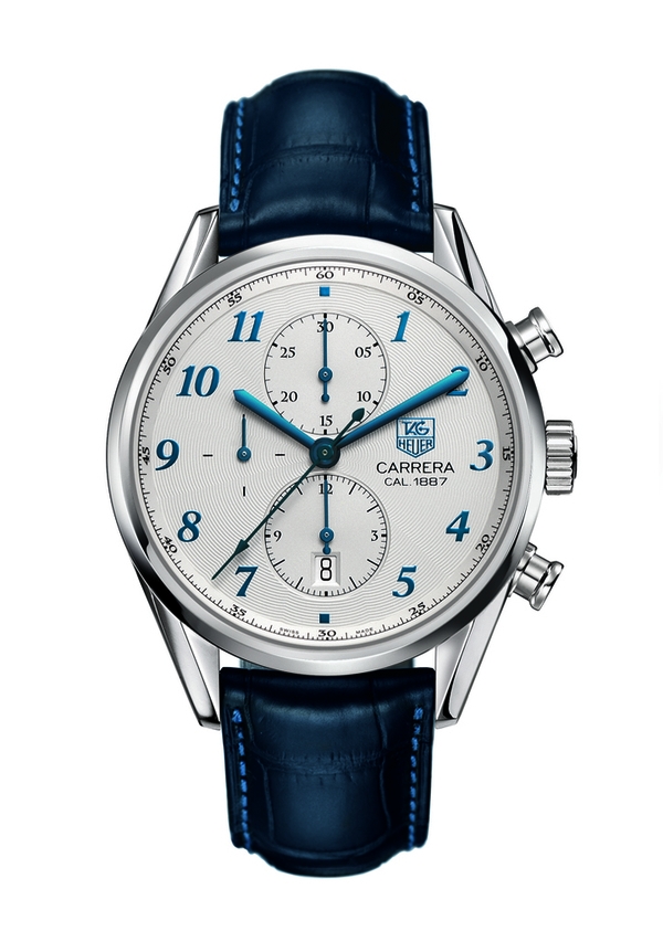 TAG Heuer CAR2114.FC6292 : Carrera Calibre 1887 41 Stainless Steel / Silver - Heritage / Alligator