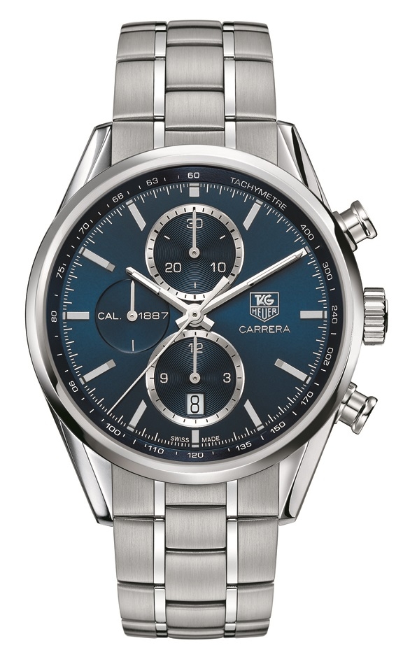 TAG Heuer CAR2115.BA0724 : Carrera Calibre 1887 41 Stainless Steel / Blue / Bracelet