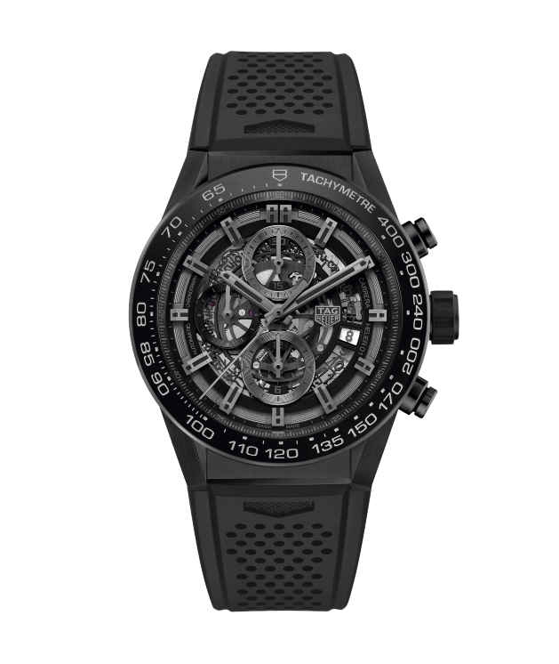 TAG Heuer CAR2A90.FT6071 : Carrera Calibre Heuer 01 45 Ceramic / Skeleton / Rubber