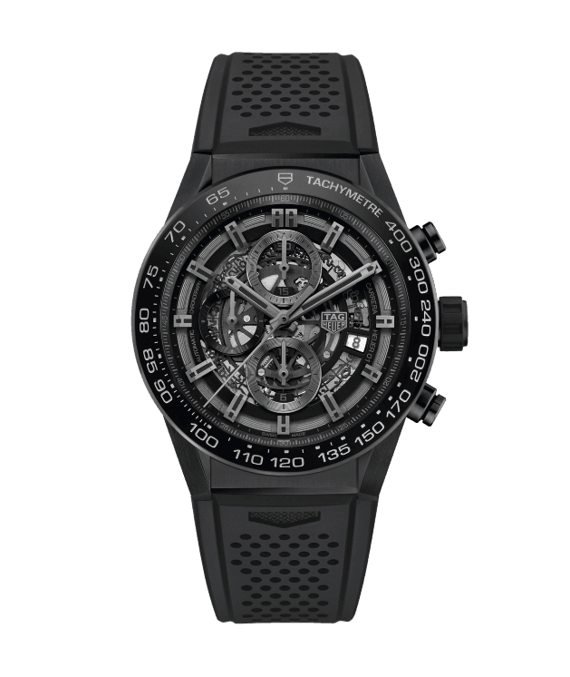 TAG Heuer CAR2A91.FT6071 : Carrera Calibre Heuer 01 45 Ceramic / Skeleton / Rubber