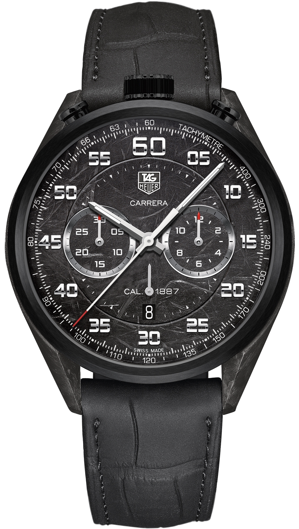 TAG Heuer CAR2C90.FC6341 : Carrera Calibre 1887 45  Bullhead Carbon / Carbon / Alligator