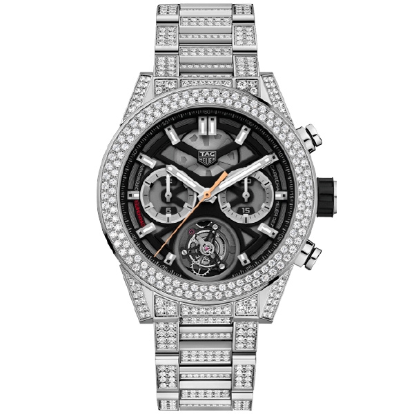 TAG Heuer CAR5A1X.BA0510 : Carrera Calibre Heuer 02T 45 Chronograph Tourbillon Titanium / Stainless Steel / Diamond / Yoshida