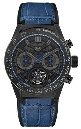 TAG Heuer CAR5A8N.FC6448 : Carrera Calibre Heuer 02T 45 Chronograph Tourbillon Ceramic / Japan