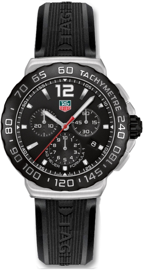 TAG Heuer CAU1110.FT6024 : Formula 1 Quartz Chronograph 42 Stainless Steel / Black / Rubber