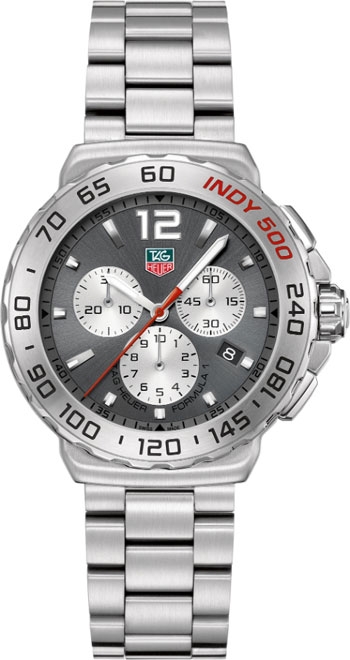 TAG Heuer CAU1113.BA0858 : Formula 1 Quartz Chronograph 42 Stainless Steel / Indy 500 / Bracelet