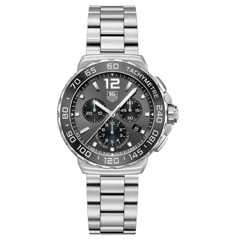 TAG Heuer CAU1115.BA0858 : Formula 1 Quartz Chronograph 42 Stainless Steel / Grey / Bracelet