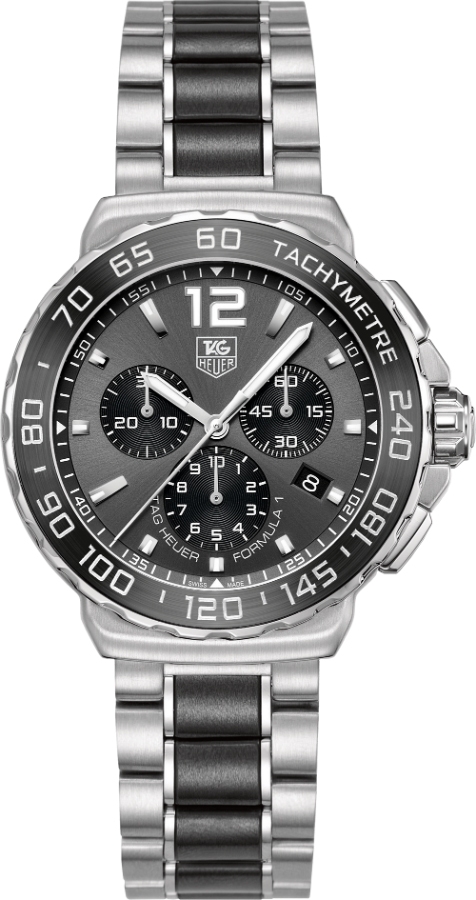 TAG Heuer CAU1115.BA0869 : Formula 1 Quartz Chronograph 42 Stainless Steel / Grey / Bracelet