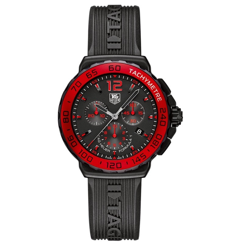 TAG Heuer CAU1117.FT6024 : Formula 1 Quartz Chronograph 42 PVD / Black / Rubber