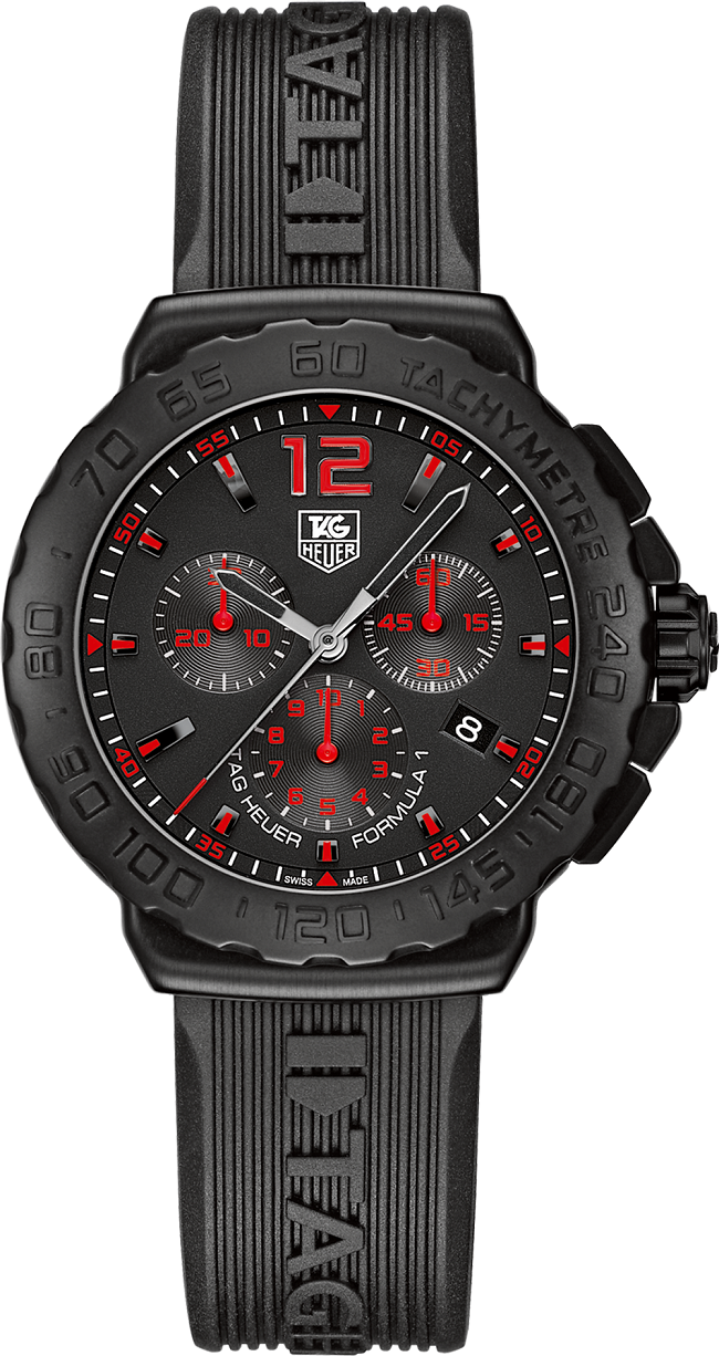 TAG Heuer CAU111A.FT6024 : Formula 1 Quartz Chronograph 42 PVD / Black / Rubber