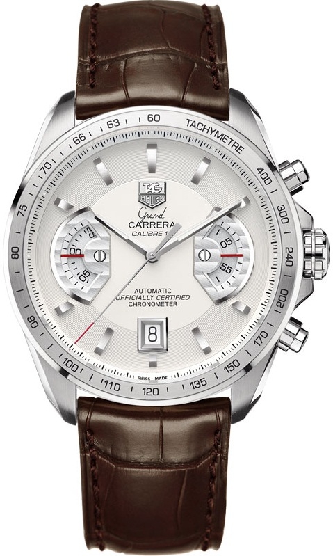 TAG Heuer CAV511B.FC6231 : Grand Carrera Calibre 17 RS 43 Stainless Steel / Silver / Alligator
