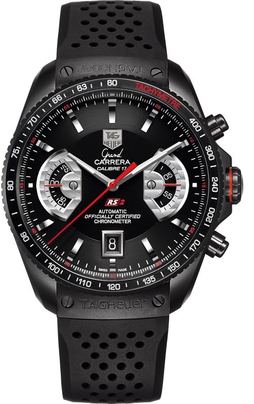 TAG Heuer CAV518B.FT6016 : Grand Carrera Calibre 17 RS2 43 PVD / Black / Rubber