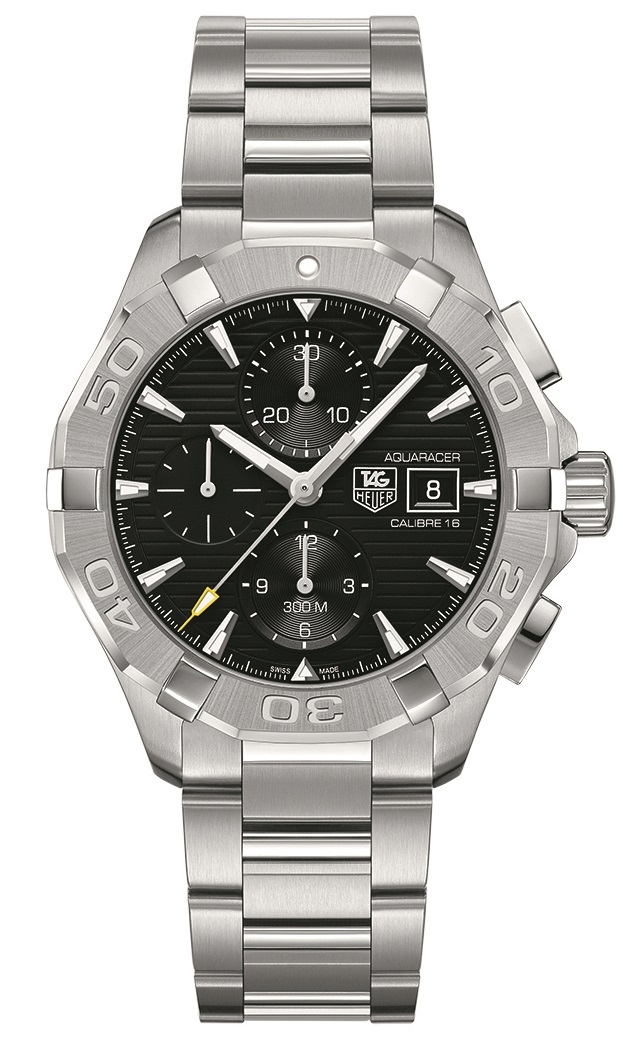 TAG Heuer CAY2110.BA0925 : Aquaracer 300M Calibre 16 43 Stainless Steel / Black / Bracelet