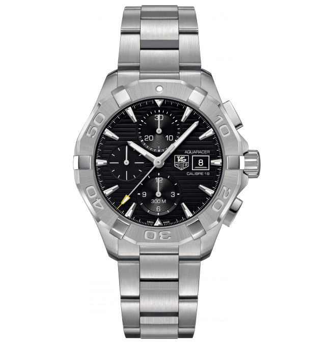 TAG Heuer CAY2110.BA0927 : Aquaracer 300M Calibre 16 43 Stainless Steel / Black / Bracelet