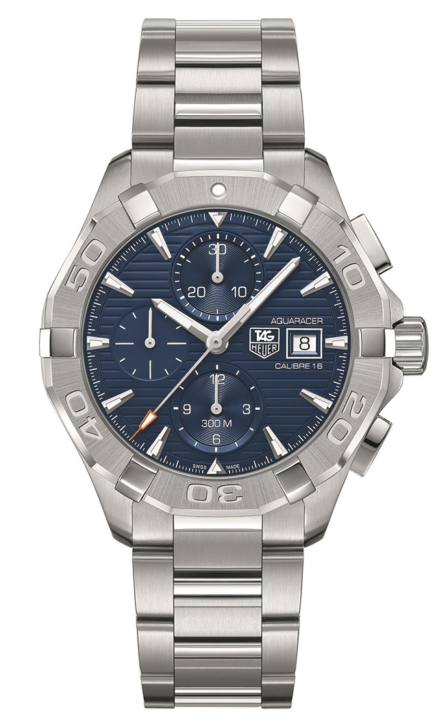 TAG Heuer CAY2112.BA0925 : Aquaracer 300M Calibre 16 43 Stainless Steel / Blue / Bracelet