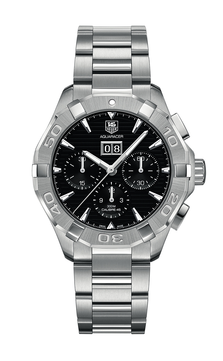 TAG Heuer CAY211Z.BA0926 : Aquaracer 300M Calibre 45 43 Stainelss Steel / Black / Bracelet