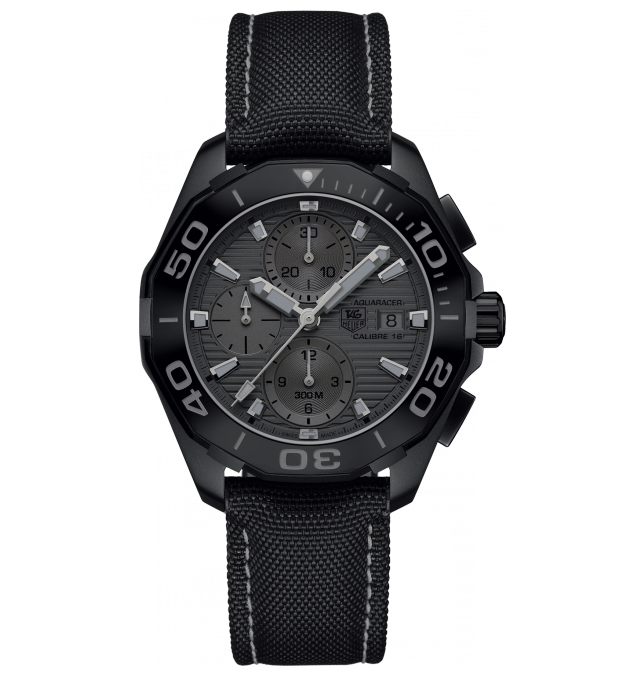 TAG Heuer CAY218B.FC6370 : Aquaracer 300M Calibre 16 43 Titanium PVD / Black Phantom / Nylon