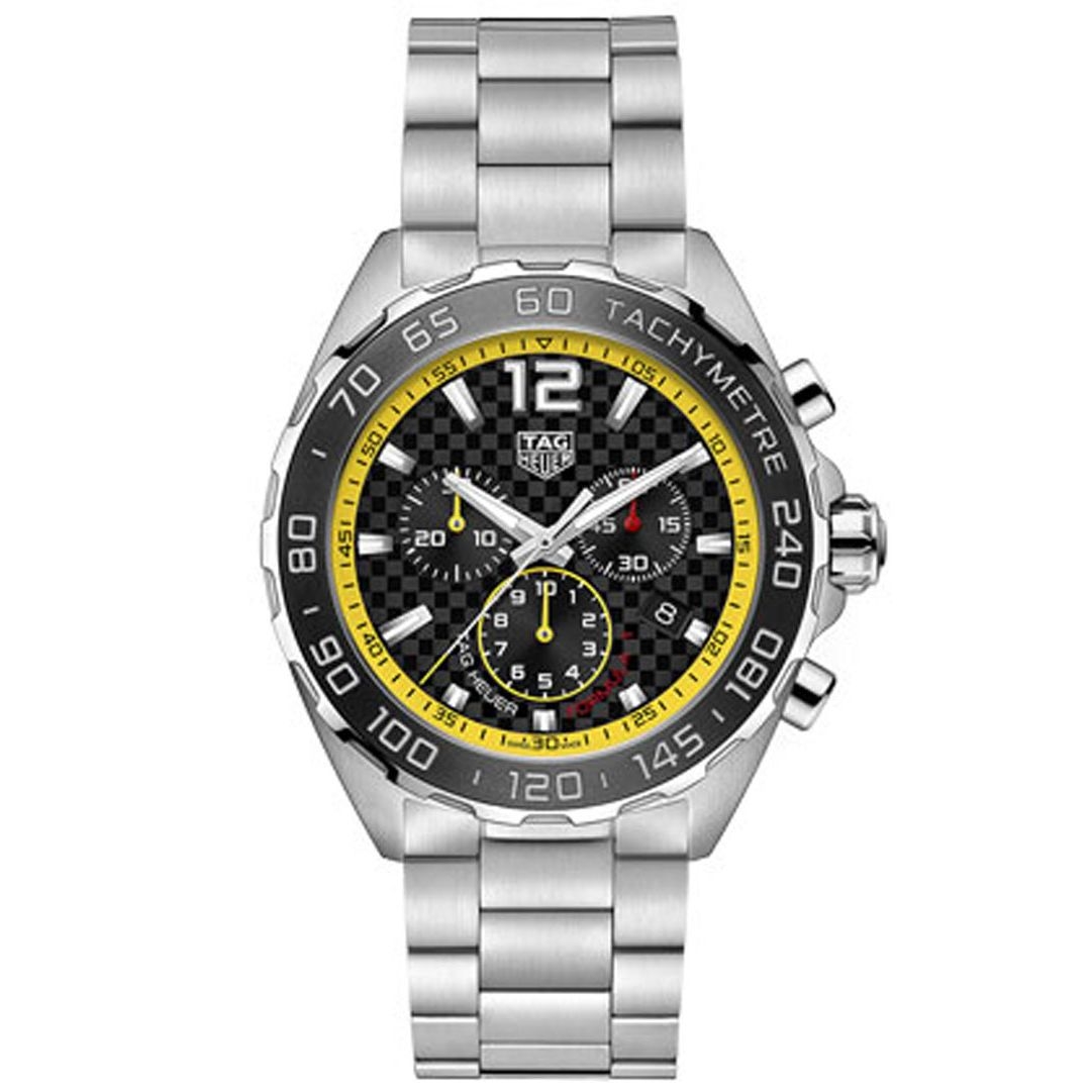 TAG Heuer CAZ101AC.BA0842 : Formula 1 Chronograph Quartz Stainless Steel / Carbon - Yellow / Bracelet