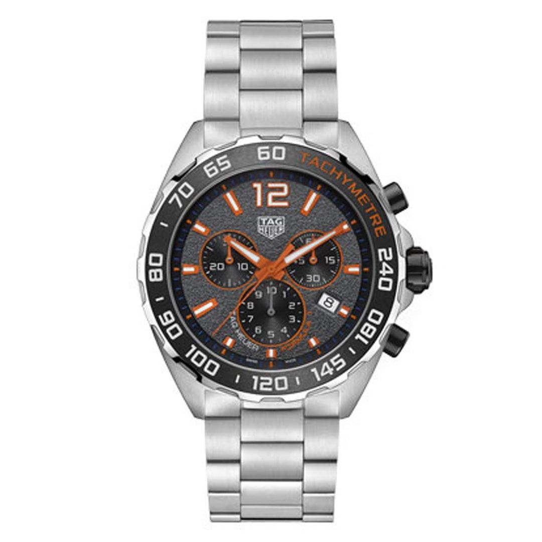 TAG Heuer CAZ101AH.BA0842 : Formula 1 Chronograph Quartz Stainless Steel / Grey - Orange / Bracelet