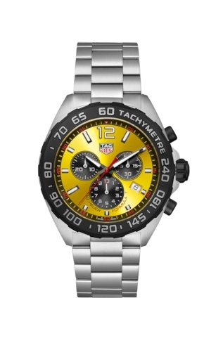 TAG Heuer CAZ101AM.BA0842 : Formula 1 Quartz Chronograph Stainless Steel / Yellow / Bracelet