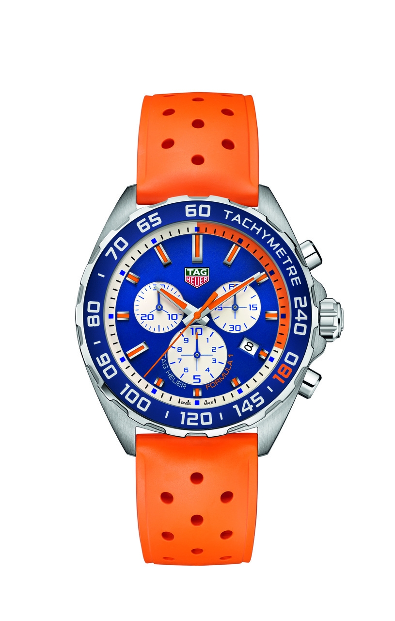 TAG Heuer CAZ101B.FT8028 : Formula 1 Chronograph Quartz 43 Stainless Steel / Max Verstappen 2016 / Rubber
