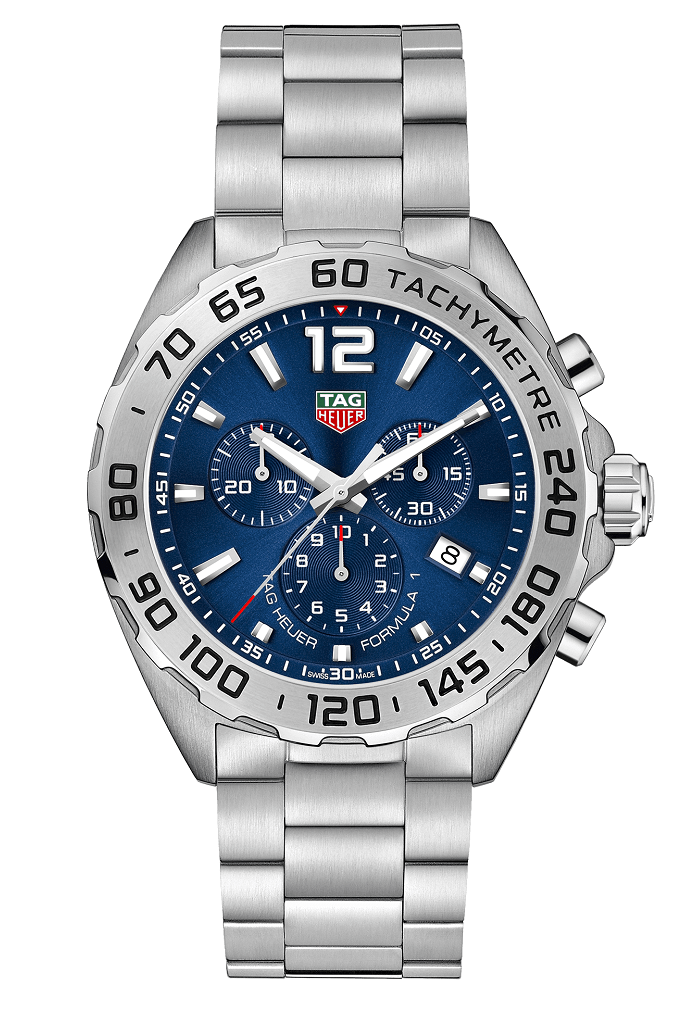TAG Heuer CAZ101K.BA0842 : Formula 1 Chronograph Quartz 43 Stainless Steel / Blue / Bracelet