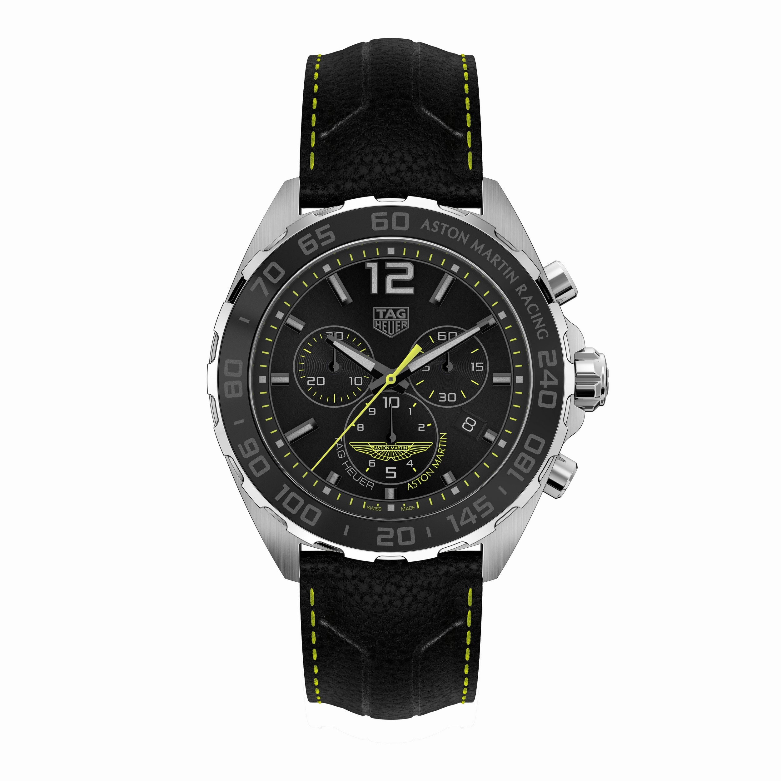 TAG Heuer CAZ101P.FC8245 : Formula 1 Chronograph Quartz 43 Stainless Steel / Aston Martin / Calf