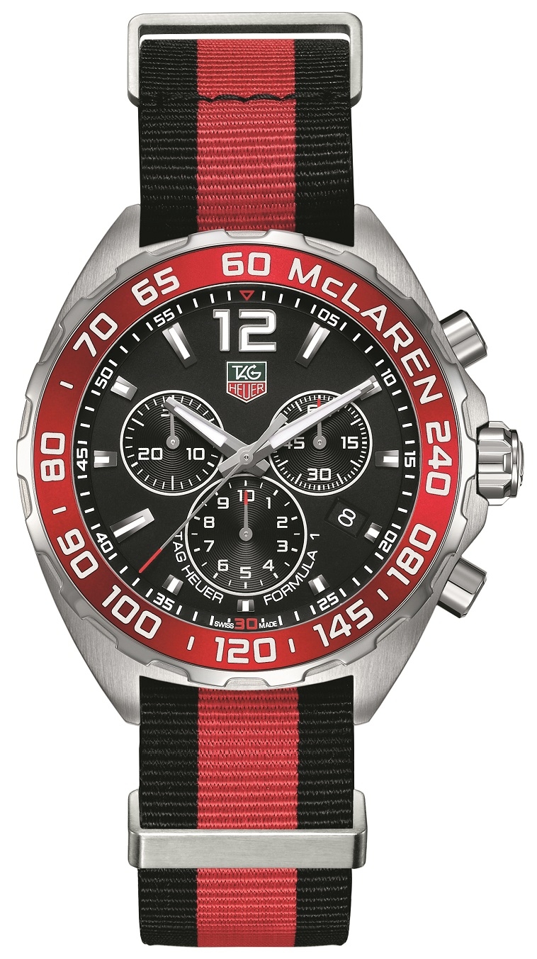TAG Heuer CAZ1112.FC8188 : Formula 1 Chronograph Quartz 42 Stainless Steel / McLaren / NATO