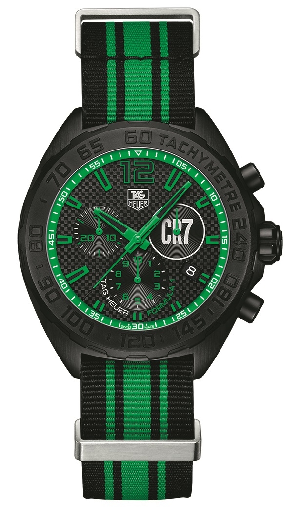 TAG Heuer CAZ1113.FC8189 : Formula 1 Chronograph Quartz 42 PVD / CR7 Christiano Ronaldo / NATO