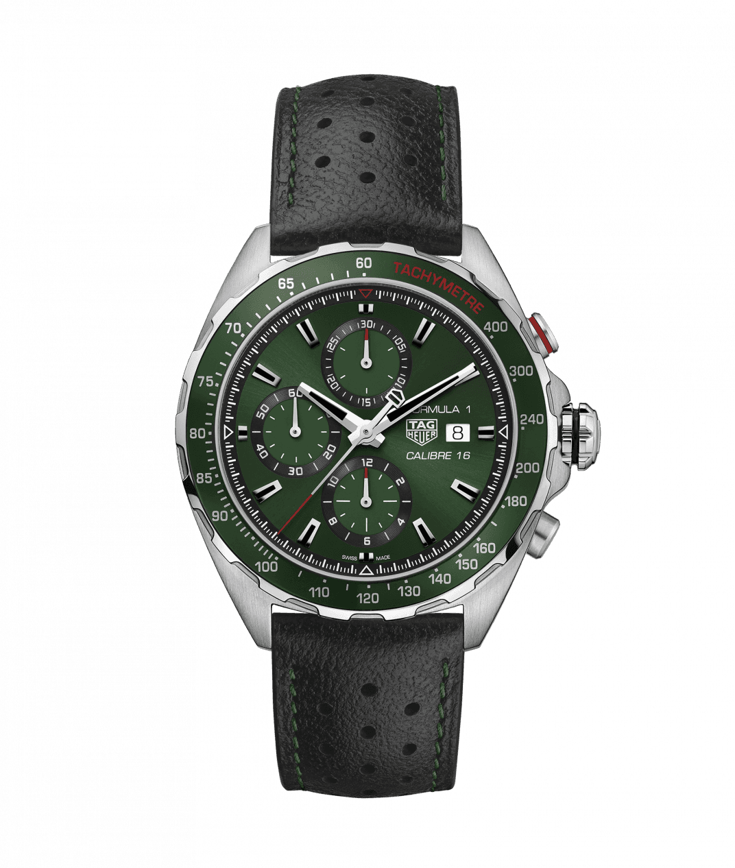 TAG Heuer CAZ2016.FC6473 : Formula 1 Calibre 16 44 Stainless Steel / Green / Calf