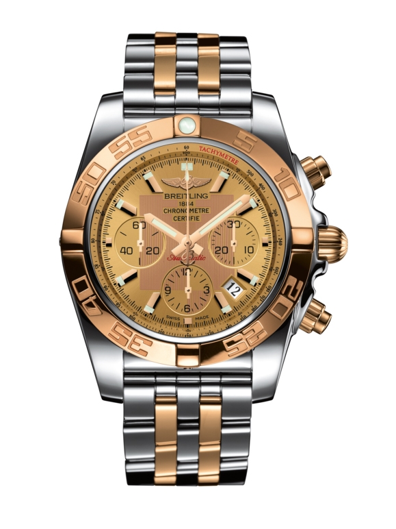 Breitling CB011012.H548.375C : Chronomat 44 Stainless Steel / Rose Gold / Golden Sun / Bracelet