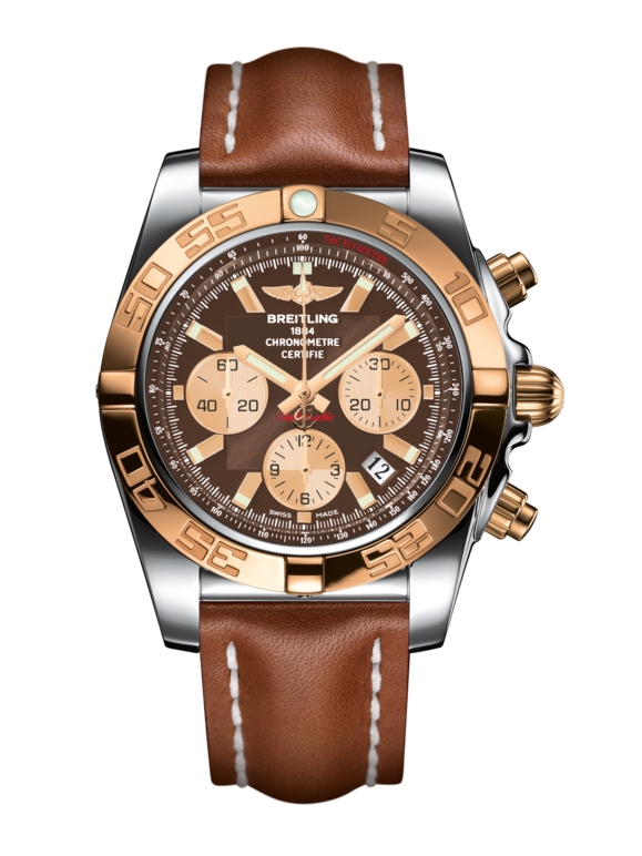 Breitling CB011012.Q576.433X : Chronomat 44 Stainless Steel / Rose Gold / Metallica Brown / Calf