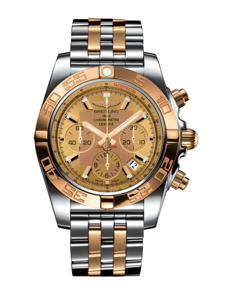 Breitling CB0110121H1C1 : Chronomat 44 Stainless Steel / Rose Gold / Golden Sun / Bracelet
