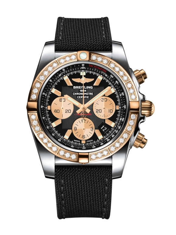 Breitling CB011053.B968.103W : Chronomat 44 Stainless Steel / Rose Gold / Diamond / Onyx Black / Military