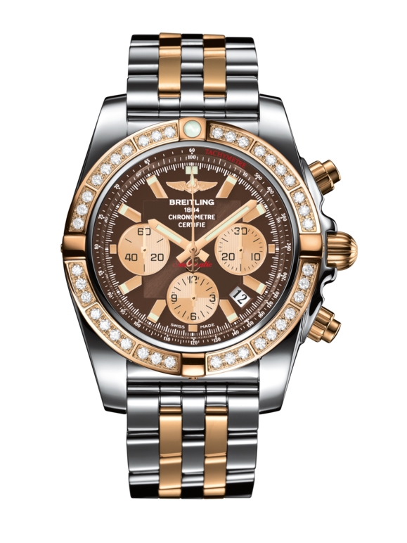 Breitling CB011053.Q576.375C : Chronomat 44 Stainless Steel / Rose Gold / Diamond / Metallica Brown / Bracelet
