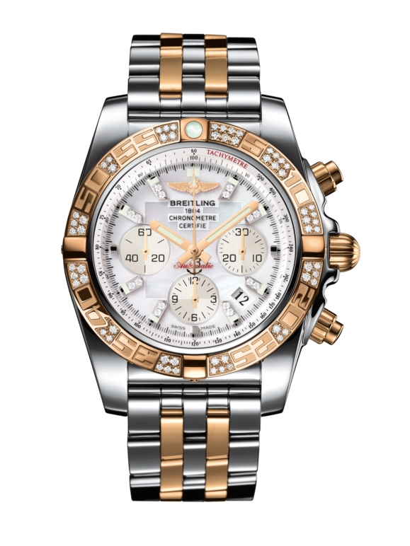 Breitling CB0110AA.A698.375C : Chronomat 44 Stainless Steel / Rose Gold / Diamond / Pearl Diamond / Bracelet