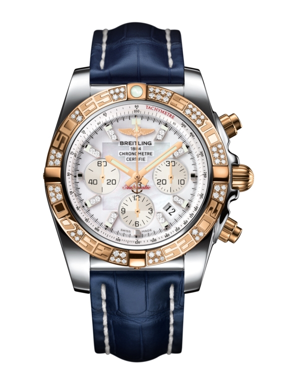 Breitling CB0110AA.A698.731P : Chronomat 44 Stainless Steel / Rose Gold / Diamond / Pearl Diamond / Croco