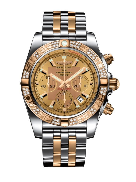 Breitling CB0110AA.H548.375C : Chronomat 44 Stainless Steel / Rose Gold / Golden Sun Diamond / Bracelet