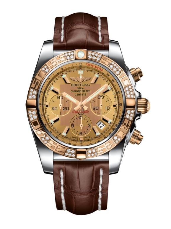 Breitling CB0110AA.H548.739P : Chronomat 44 Stainless Steel / Rose Gold / Golden Sun Diamond / Croco