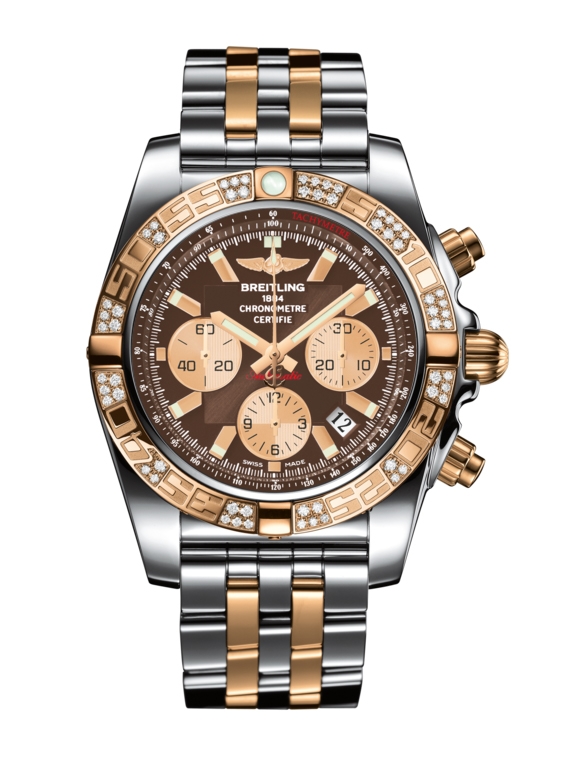 Breitling CB0110AA.Q576.375C : Chronomat 44 Stainless Steel / Rose Gold / Diamond / Metallica Brown / Bracelet
