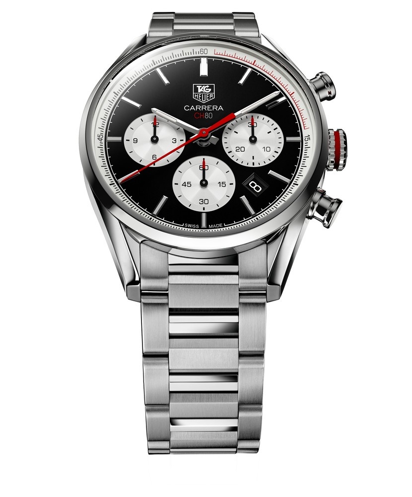 TAG Heuer CBA2110.BA0723 : Carrera CH80 Stainless Steel / Black / Bracelet