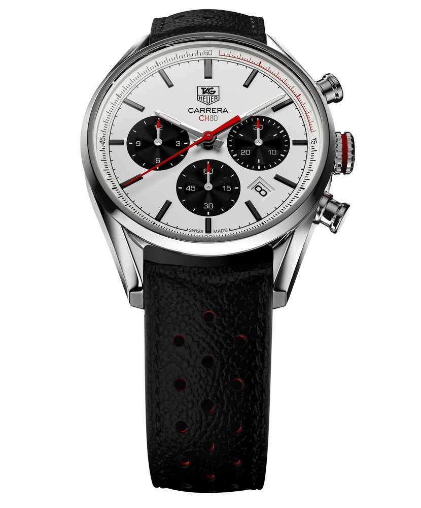 TAG Heuer CBA2111.FC6347 : Carrera CH80 Stainless Steel / Silver / Calf