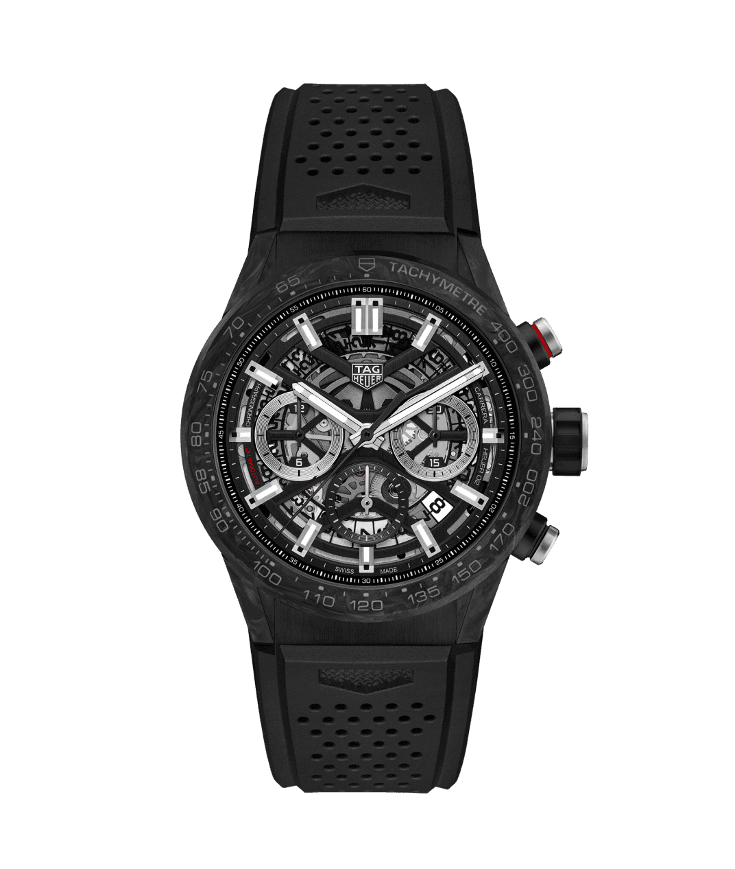 TAG Heuer CBG2016.FT6143 : Carrera Calibre Heuer 02 43 Carbon / Skeleton / Rubber