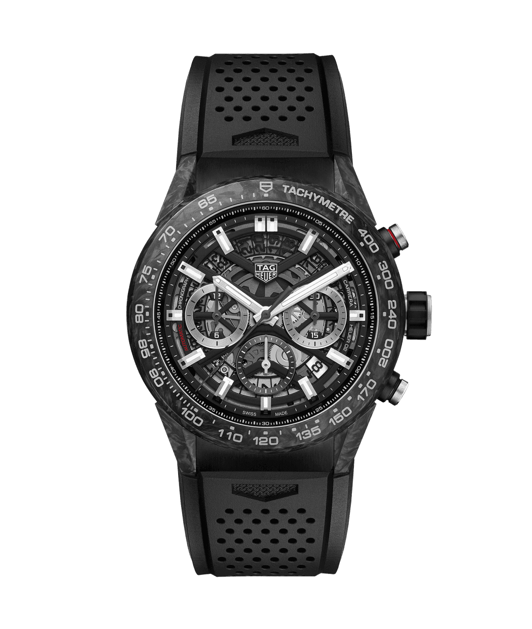 TAG Heuer CBG2A91.FT6173 : Carrera Calibre Heuer 02 45 Carbon / Skeleton / Rubber