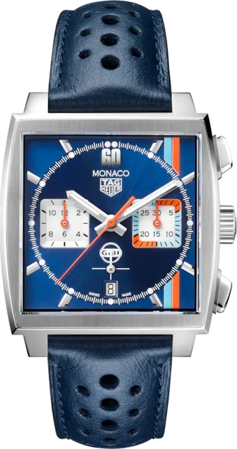 TAG Heuer CBL2115.FC6494 : Monaco Calibre Heuer 02 Stainless Steel / Gulf